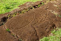 Île de Pâques : pétroglyphes de Papa Vaka