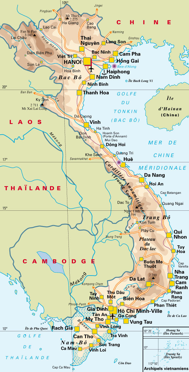 carte du Vietnam